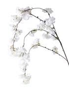 Цветы искусственные 'Ветка яблони' 4 124 см, белый - фото 809559225