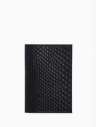 Обложка для паспорта, натуральная кожа, питон, чёрная - Фото 1