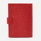 Обложка 2 в 1 для автодокументов и паспорта на кнопке, цвет красный - Фото 2