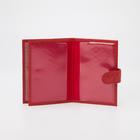 Обложка 2 в 1 для автодокументов и паспорта на кнопке, цвет красный - Фото 4