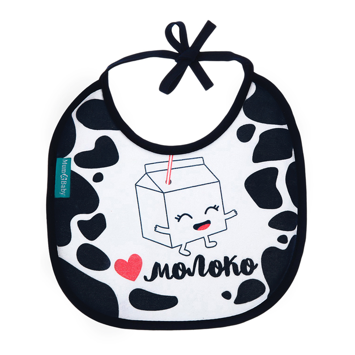 Подарочный детский набор «Люблю молоко»: бутылочка для кормления 150 мл + нагрудник детский непромокаемый из махры - фото 1899637631
