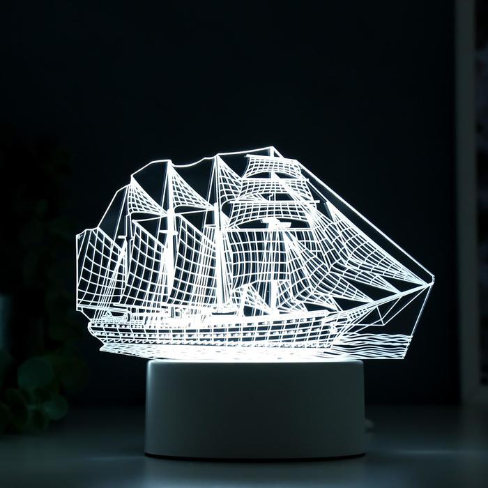 Светильник "Фрегат" LED белый от сети 9,5х15х16см RISALUX - фото 1883404609