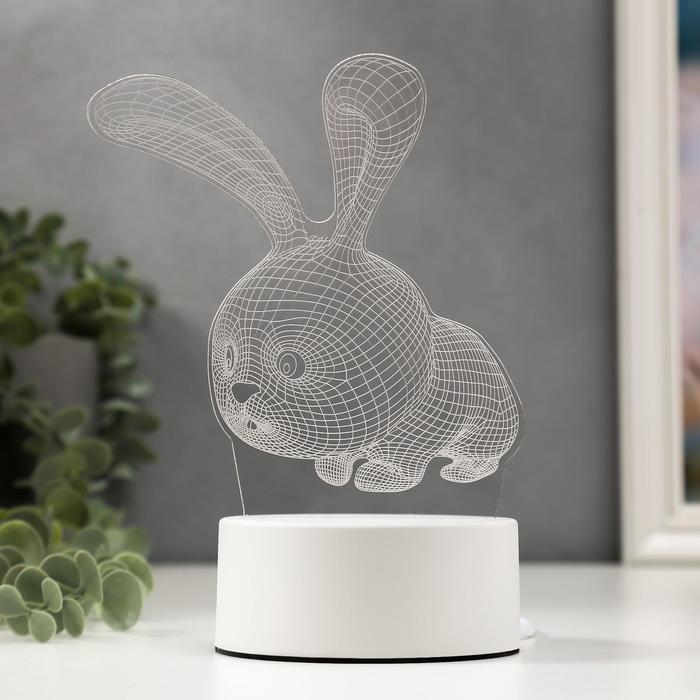 Светильник "Кролик" LED RGB от сети 9,5х14х19 см RISALUX - фото 1925939306