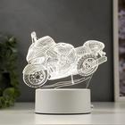 Светильник «Гоночный мотоцикл» LED белый от сети 9.5×16×14 см RISALUX - Фото 1