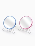 Зеркало настольное, с увеличением х2, настенное, двустороннее, 13.5×15 см, (d=11.5 см), МИКС - Фото 3