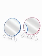Зеркало настольное, настенное, с увеличением х2, двустороннее, 16.7×20 см, (d=16.2 см), МИКС - Фото 3