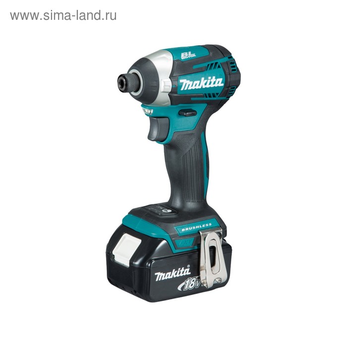 Аккумуляторная дрель-шуруповерт Makita DTD 154 RFE, ударная, б/щ, 18 В, 2х3 Ач, M5-M16, 1/4"   40156 - Фото 1