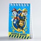 Щенячий патруль. Блокнот на гребне PAW PATROL "Храбрые щенки", 64 листа, А7 - Фото 1