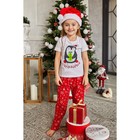 Пижама для девочки: джемпер и брюки KAFTAN «Хочу подарков», 3–4 года, размер 30 - Фото 3