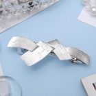 Заколка - автомат для волос «Либерти», пересечения, 7 см, серебро - Фото 5