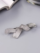 Заколка - автомат для волос «Либерти», пересечения, 7 см, серебро - Фото 8