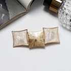 Заколка - автомат для волос «Геометрия», три квадрата, 7.5 см, светлая эмаль - Фото 3