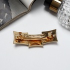 Заколка - автомат для волос «Геометрия», три квадрата, 7.5 см, светлая эмаль - Фото 4