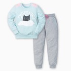 Комплект для девочки: джемпер и брюки KAFTAN "Снегопадно", гол., серый, р-р 32, рост 110-116 см - Фото 1