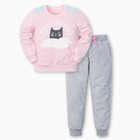 Комплект для девочки: джемпер и брюки KAFTAN "Снегопадно", роз., серый, р-р 32, рост 110-116 см - Фото 1