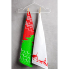 Комплект полотенец для кухни Spany 35x61 2шт, рогожка, хл.100%, Елка - Фото 1