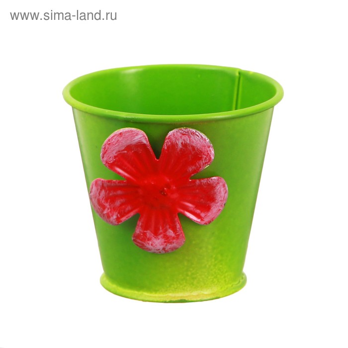 Горшок малый «Цветочек», цвет зелёный - Фото 1