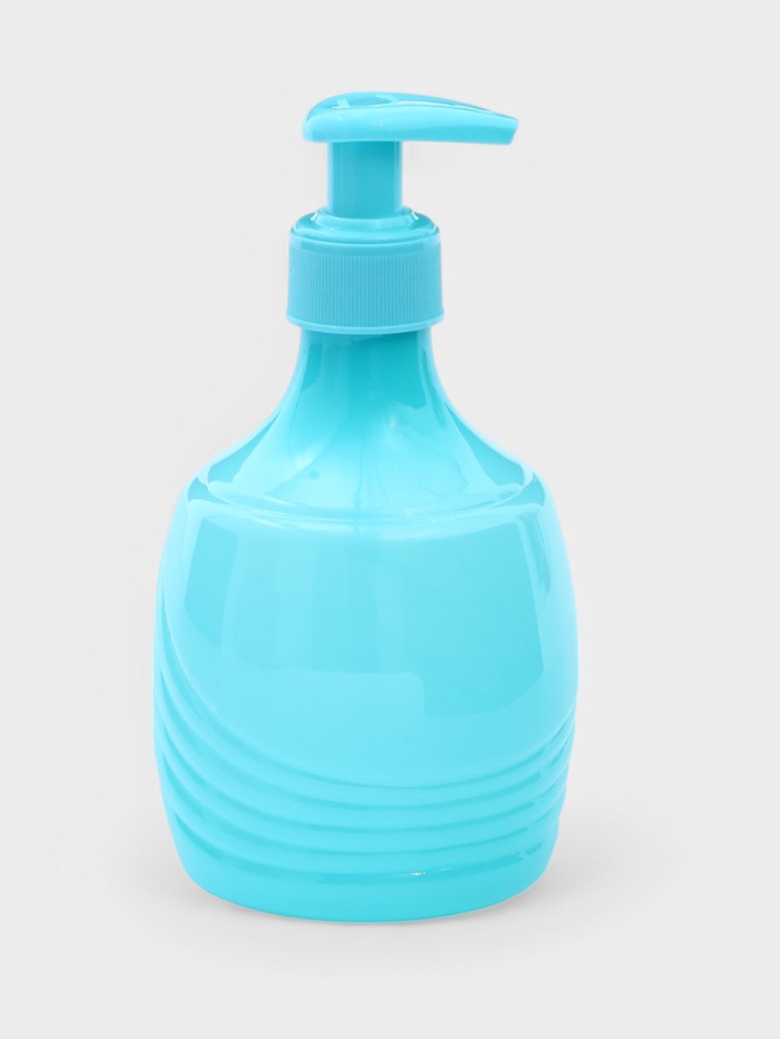 Дозатор для мыла «Волны», 450 мл, 7.8×7.8×15.5, бирюзовый - Фото 1
