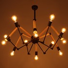 Люстра "Краб-дерево" 12х60Вт Е27 черный 80х80х100см - Фото 3