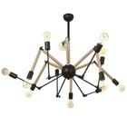Люстра "Краб-дерево" 12х60Вт Е27 черный 80х80х100см - Фото 4