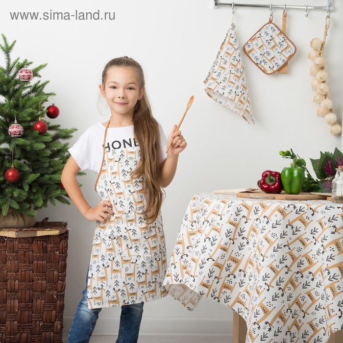 Фартук детский «Этель» Олень, 50х60 см., 100% хлопок 165г/м2 - Фото 1