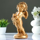 Фигура "Ангел с медвеженком" бронза 12х12х31см - Фото 1