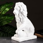 Фигура "Лев сидя с шаром" белый, 31х19х45см - фото 22531431