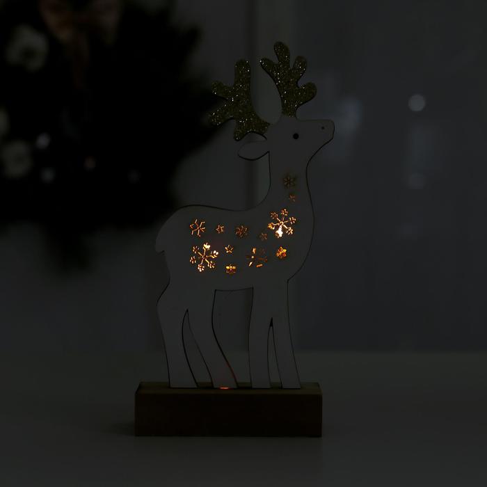 Новогодний декор с подсветкой «Снежный олень» - фото 1906960231