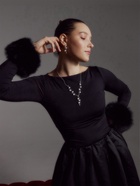 Набор 2 предмета: серьги, колье «Изумление» ветвь, цвет белый в серебре, 42 см - Фото 2