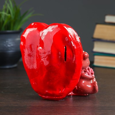 Копилка "Мишки с сердцем", 14х13х16см, МИКС