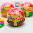 Слайм «Плюх», с шариками, красный, капсула 40 г - Фото 1