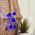 УЦЕНКА Гирлянда «Нить» 5 м с насадками «Шарики синие», IP20, прозрачная нить, 30 LED, свечение синее, 8 режимов, 220 В - Фото 8