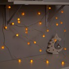 УЦЕНКА Гирлянда «Нить», 5 м, с насадками «Шарики Желтые», IP20, 30 LED, 220 В, 8 режимов, прозрачная нить, свечение жёлтое - Фото 4