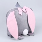 Рюкзак детский плюшевый для девочки «Зайка с сердечком», 28х4х28 см - фото 4258576