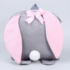Рюкзак детский плюшевый для девочки «Зайка с сердечком», 28х4х28 см - фото 4258577