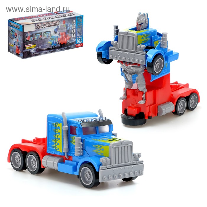 Машина «Автобот», трансформируется, световые и звуковые эффекты, работает от батареек - Фото 1