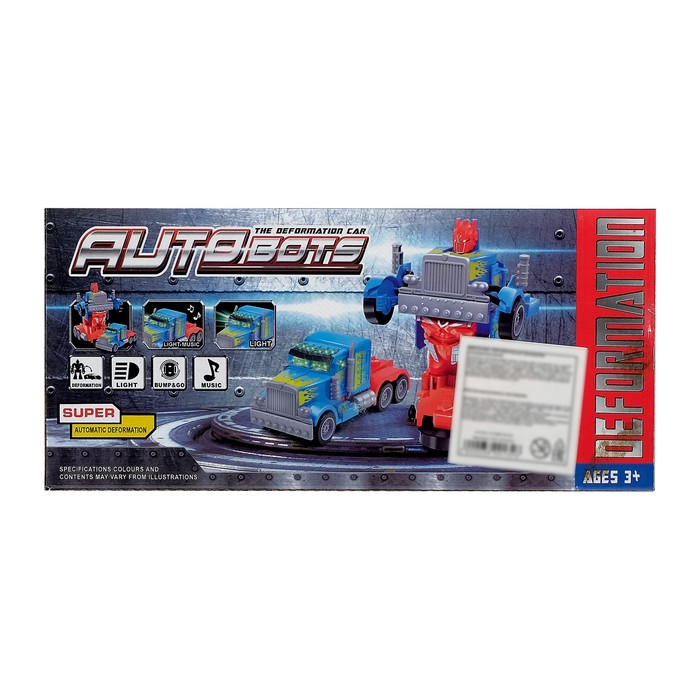 Машина «Автобот», трансформируется, световые и звуковые эффекты, работает от батареек - фото 51891801
