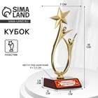 Кубок «Победитель по жизни», наградная фигура, золото, пластик, 18 см - Фото 1