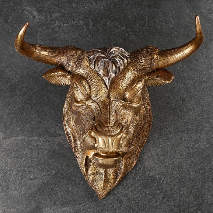Подвесной декор "Голова быка" 30х54х60см - фото 1886343720