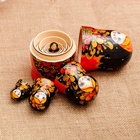 Матрёшка «Рябинка», чёрный платок, 5 кукольная, 18 см - фото 809295828