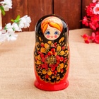 Матрёшка «Рябинка», чёрный платок, 5 кукольная, 18 см - фото 809295837
