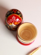 Матрёшка дерево «Рябинка», чёрный платок, 5 кукольная, 18 см - Фото 4