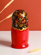 Матрёшка дерево «Рябинка», чёрный платок, 5 кукольная, 18 см - Фото 5