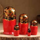 Матрёшка дерево «Рябинка», чёрный платок, 5 кукольная, 18 см - Фото 7