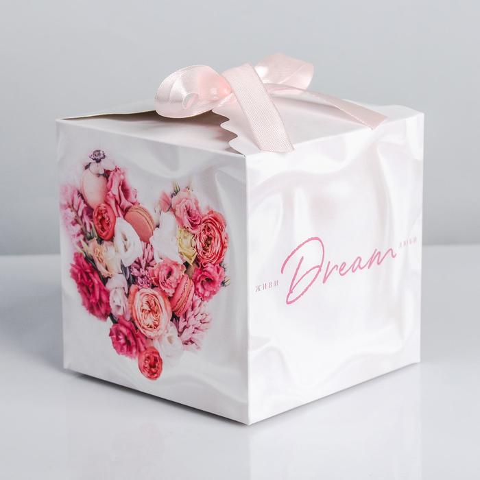Коробка подарочная складная, упаковка, «Dream», 12 х 12 х 12 см - фото 1908418078