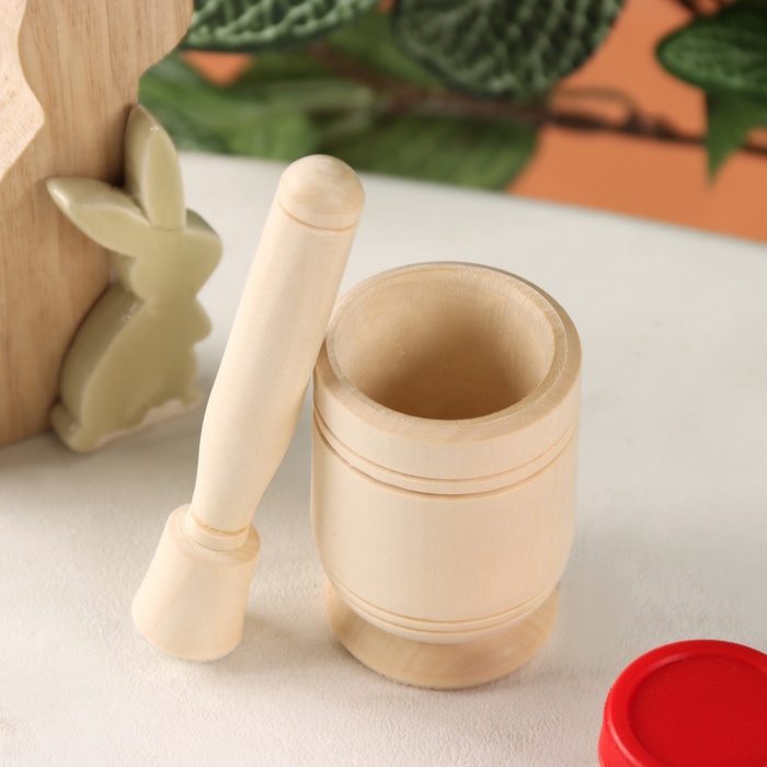 Основа для росписи «Ступка с пестиком», дерево, 4.5×7 см - Фото 1