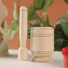 Основа для росписи «Ступка с пестиком», дерево, 4.5×7 см - Фото 2