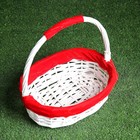 Корзина плетёная для хранения, ива, белая, красная, набор 3 шт. - фото 59752723