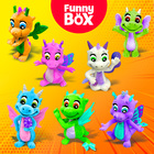 Игровой набор Funny Box «Динозаврики»: карточка, фигурка, лист наклеек - Фото 2