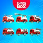 Игрушка - сюрприз Funny Box «Пожарная техника»: карточка, фигурка, лист наклеек - Фото 2